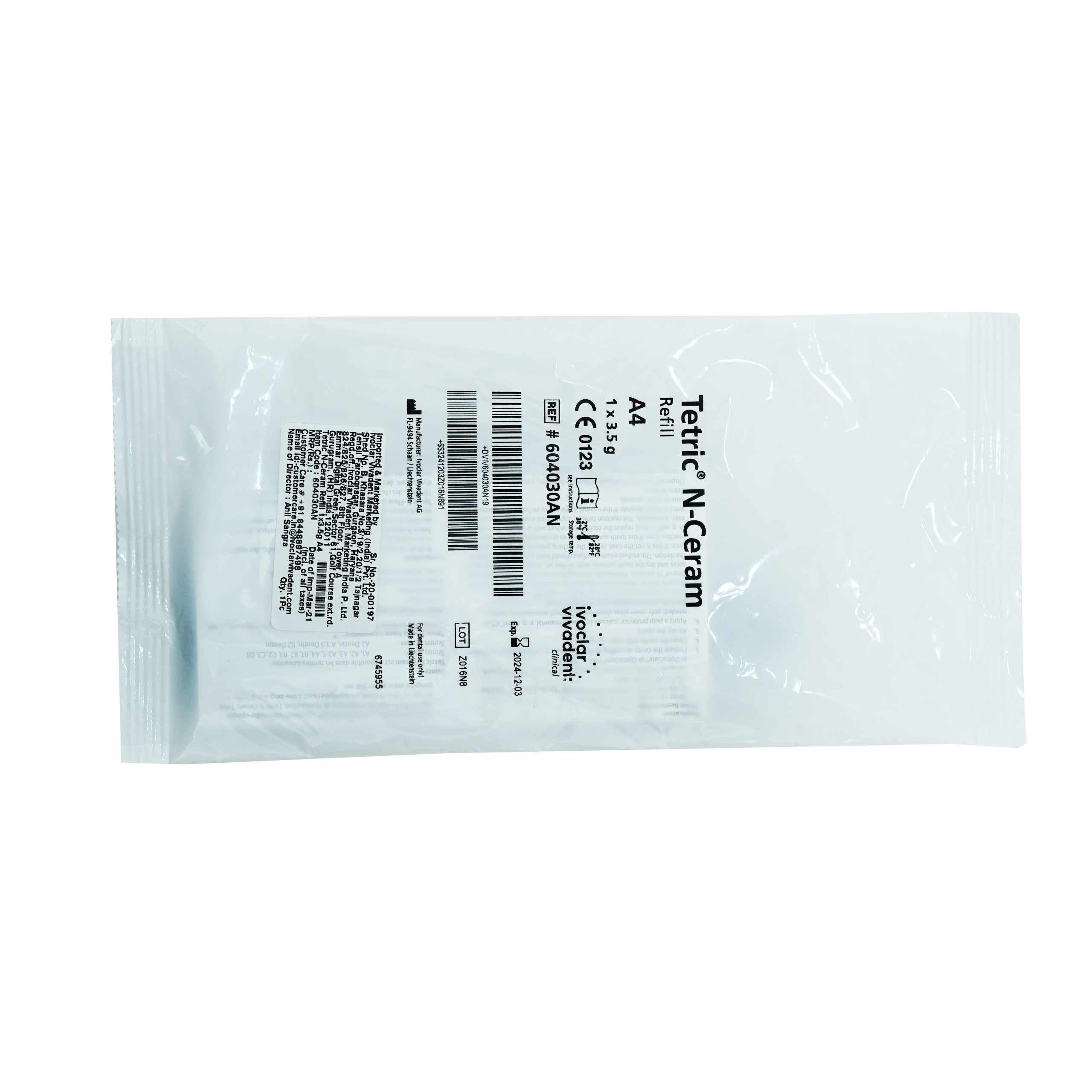 Ivoclar Tetric N-Ceram Refill 1.3.5g A4